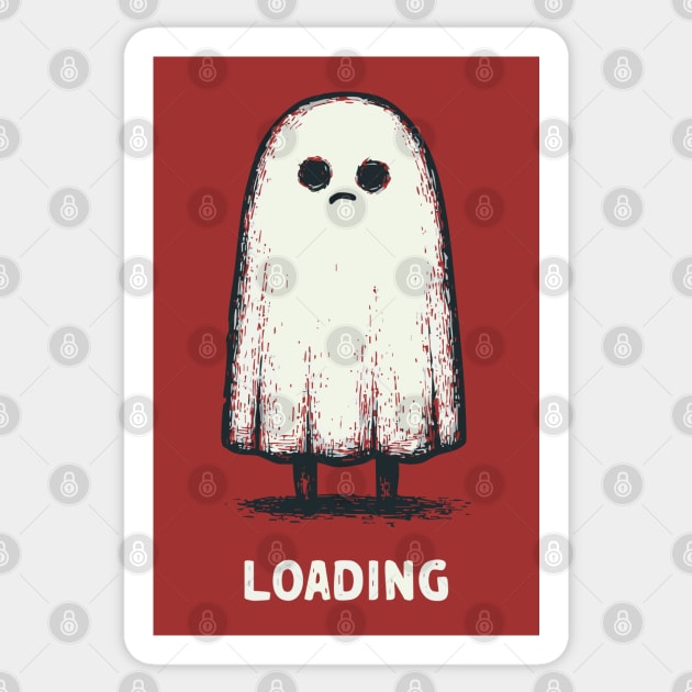 Loading... Funny Sad Ghost Sticker by TuncGK